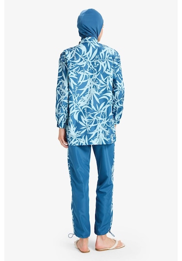 DeFacto Regular Fit Su İtici 3'lü Desenli Burkini Tesettür Mayo Takım E7996AX25HSBE376 DeFacto Regular Fit Su İtici 3'lü Desenli Burkini Tesettür Mayo Takım E7996AX25HSBE376