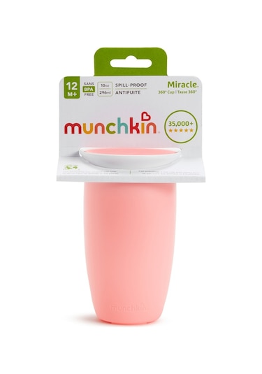 Munchkin Mucize 360 Alıştırma Bardağı, 12 Ay+, 296 ML Pembe