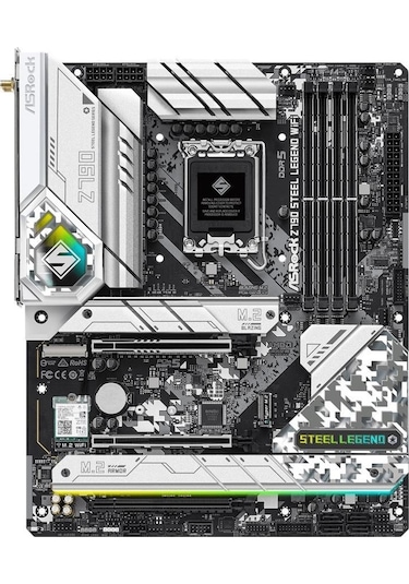 Asrock Z790 Steel Legend WIFI Intel Z790 7200 MHz (OC) DDR5 Soket 1700 ATX Anakart