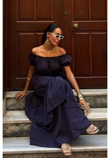 Büzgülü Crop Kat Detaylı Fırfır Etekli Takım 10196 Laci Vert