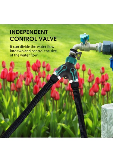 Yaozixa Bahçe Sulama İki Yollu Vana Ayırıcı, Bakır Ve Çinko Alaşımlı, Bağımsız Kontrol Valfleri, 360 Dönebilen Su Kaynağı Bölücü