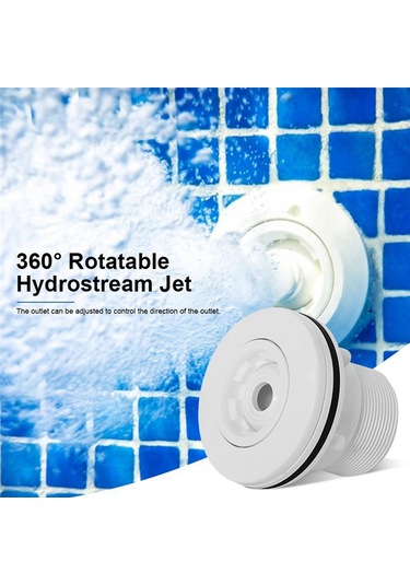 Anjiexun 360 Derece Dönebilen Geri Jet Su Masaj Nozulu Beyaz