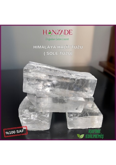 Hanzade Bitkisel Halit Tuz Sole Tuzu Şeffaf Berrak 500 G