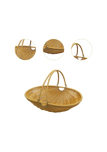 Suntek Pp Malzeme Açık Hava Piknik Depolama Sepeti Hafif Sarı