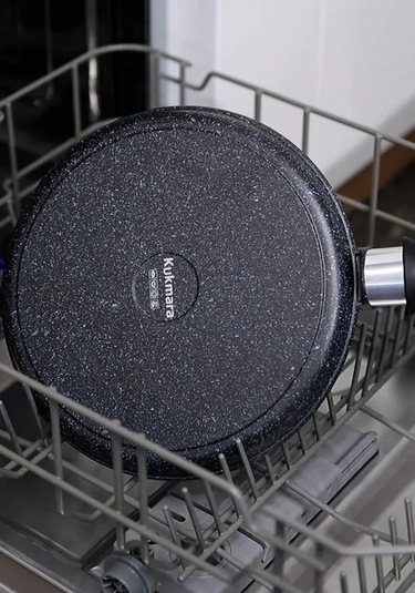 Kukmara Granit Yapışmaz 22 Cm Krep Tavası 473647535 Siyah Mermer