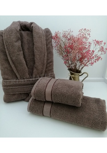 Sertay Seray Collectıon %100 Pamuk Bornoz/50X90/70X140 Set 3 Parç