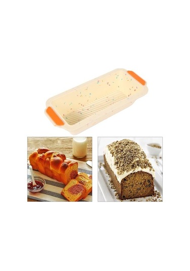 Dikdörtgen Silikon Ekmek Tavası Kalıp Tost Ekmek Kalıp Kek Tepsi Uzun Kare Kek Kalıp Bakeware Yapışmaz Mutfak Pişirme Araçları Kek Kalıpları 19 x 7 CM