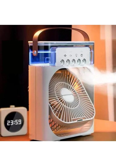 Buharlı Hava Soğutucu, Taşınabilir Portatif Klima Buzlu Vantilatör 5 Sprey Delikli İle Renkli