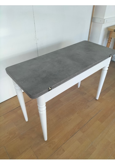 110 X 45 Katlanır Masa Gri Mermer