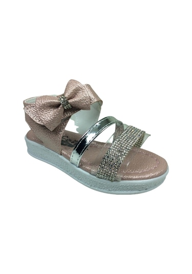 Ortopedikal Grafen Kız Çocuk Sandalet Taşlı Şeffaf Abiye Fantazi (539002790) Pudra