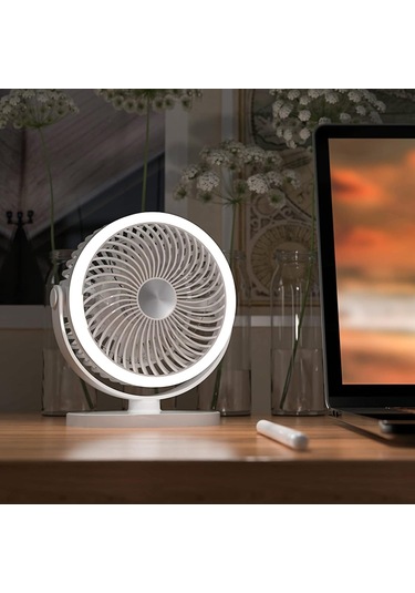 Led Işık Rotasyonu İle Usb Masa Fanı 2 Speed Ayarabilir Soğutma Fan Ev Ofis Araç Oun