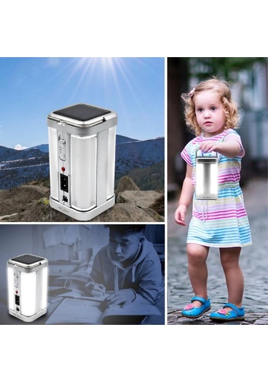 Buffer Güneş Enerjili Şarjlı Işık 1200mah Yeniden Şarj Edilebilir Batarya Yg-7977s Çok Renkli