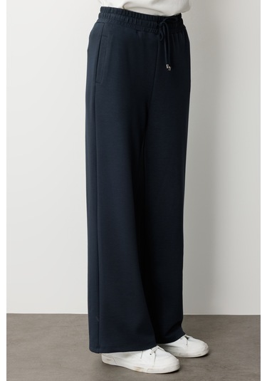 Mizalle Beli Lastikli Yumuşak Dokulu Antrasit Jogger Pantolon Antrasit