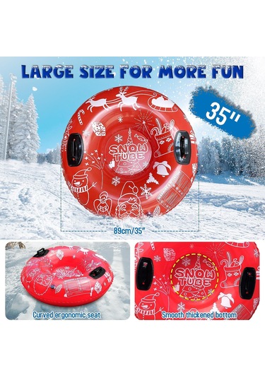 Homyl Şişme Kar Tüpü Yeni Yıl Kızağı Için Şişme Kızak Çok Renkli