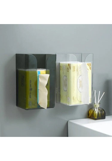 Şeffaf Duvara Monte Banyo Doku Kutusu Şeffaf Mutfak Kağıdı Saklama Kutusu Punch-ücretsiz Tuvalet Peçete Tutucu Organizatör Vaka