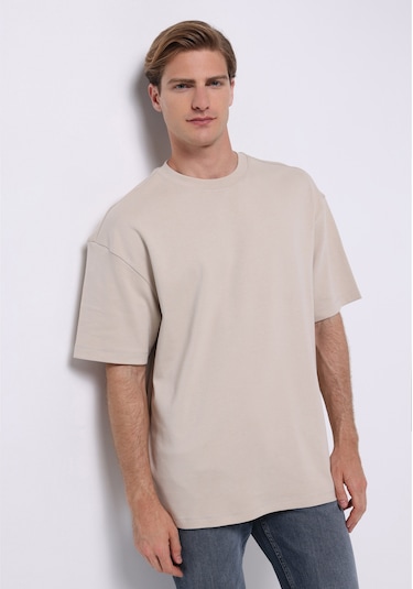 Colins Oversize Fit Yuvarlak Yaka Düz Erkek Taş Kısa Kol Tişört Cl1076602 Q1.v1 Stn Taş Colins Oversize Fit Yuvarlak Yaka Düz Erkek Taş Kısa Kol Tişört Cl1076602 Q1.v1 Stn Taş