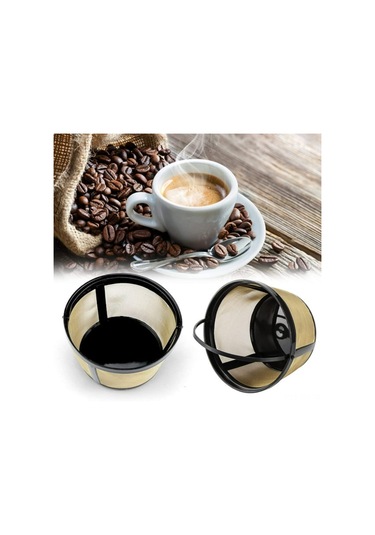 Ximistore9 2 Adet Yeniden Kullanılabilir Kahve Filtresi Sepeti - 8-12 Bardak Kapasitesi - Çeşitli Kahve Makinaları İçin Uyumlu - Lezzeti Artırır - Çevre Dostu - Kolay Temizlenir