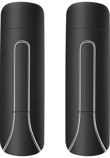 Xurunkeji 2 Adet Duvara Monte Banyo Plastik Sıvı Sabunluk 350 Ml Duş Jeli Deterjan Şampuan Şişesi Mutfak Otel İçin Siyah