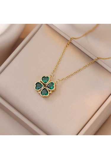 Bayan Kolye: Moda Estetiği Titanyum Çelik Kolye No.390 Çok REnkli