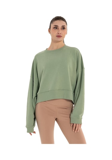 Inguz Oversize Sweatshirt Su Yeşili