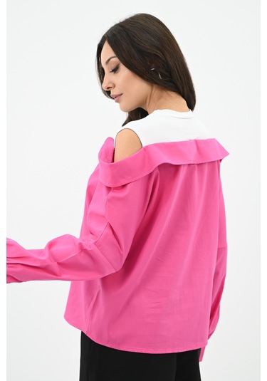 Kadın Omuz Atlet Detaylı Gömlek 1737-24 001