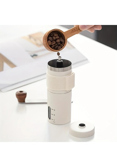 Honeybeeshop 1 Adet Manuel Kahve Değirmeni Siyah Paslanmaz Celik Konik Disli Ergonomik Sapli Kompakt Tasarim Ev Ve Seyahat Icin