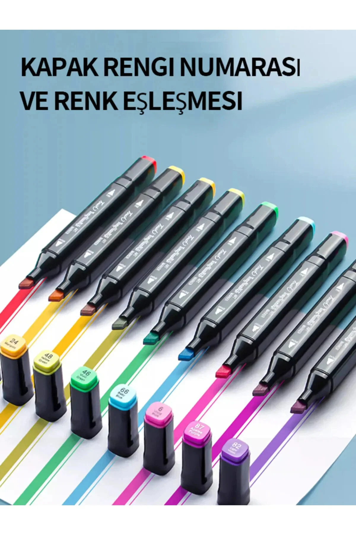 168 Renkli Çift Uçlu Kalın/ince Uçlu Keçeli Marker Seti - Profesyonel Çizim Ve Boyama