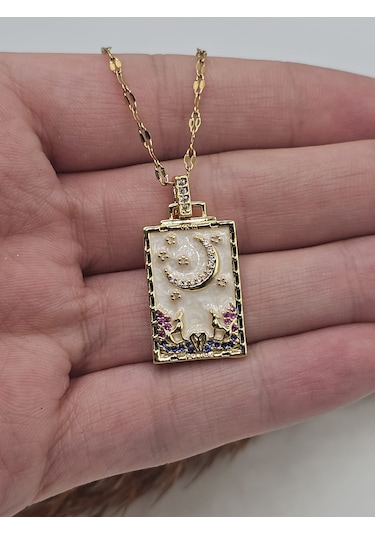 Gökyüzü Tarot Çelik Kolye