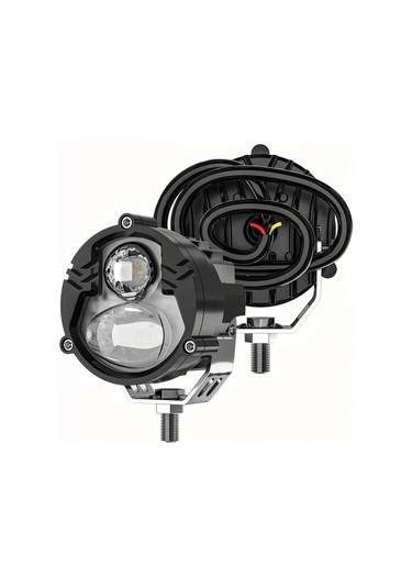 Motion003 1 Bilgisayar Kamyon Araba Led Sis Farı Yüksek Düşük Işık Kehribar Beyaz İki Renkli Motokros Lazer Spot