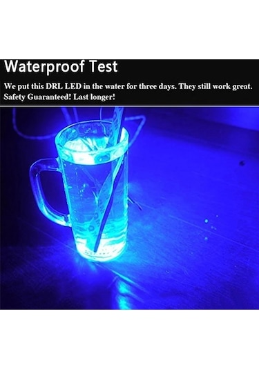 2pcs-ice Blue-2pcs Evrensel Gündüz Farları 17cm 6000k Led Şerit Araba Cob Drl Otomatik Su Geçirmez Lamba Araba I