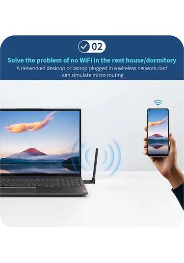 Sones Comfast Cf-940f 300mbps Wifi6 Usb Adaptörü 2.4ghz Wifi Anten Kablosuz Ağ Kartı