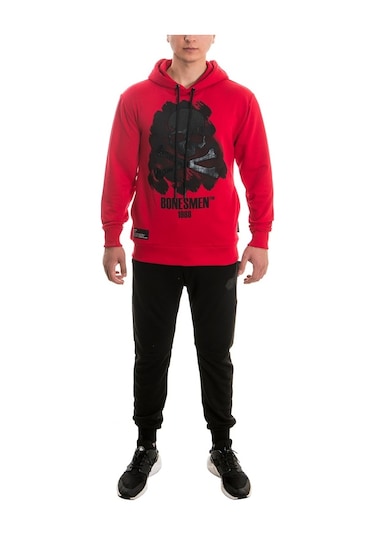 Bonesmen Erkek Kapüşonlu Sweatshirt (463018464) Kırmızı