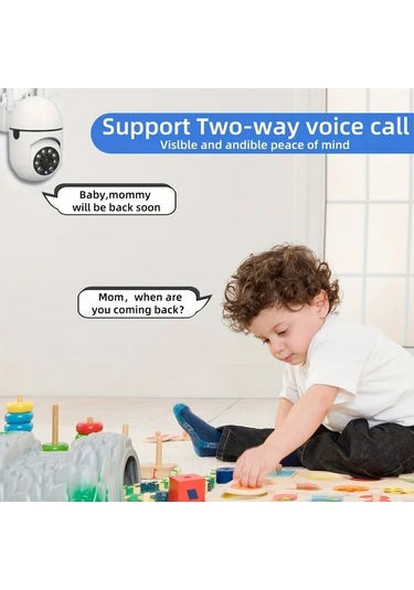 Xuweiwei Jooan Kablosuz Renkli Gece Görüşlü Ab2 32g Card Güvenlik Kamerası Çift Yönlü Ses Dönebilir Hareket Algılama Wifi 1080p Hd