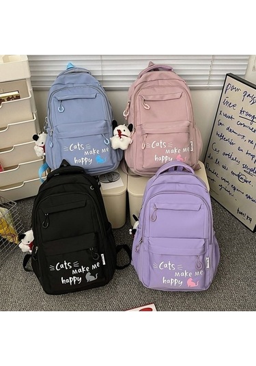 Maoyaya Kawaii Okul Sırt Çantası Moda Sevimli Su Geçirmez Seyahat Omuz Çantası Trendy Hafif Genç Sırt Çantası Kızlar, Renkli Tasarım Çok Renkli