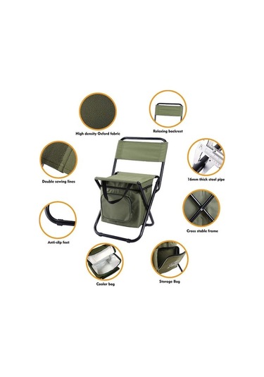 Bloomnest Katlanabilir Mavi Açık Hava Sandalyesi, Balıkçılık/kamp İçin Kompakt Sandalye Mavi