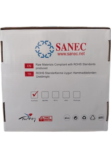 SANEC Filament PLA + 1.75mm 1 Kg Plus - Açık Yeşil