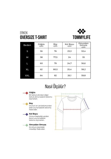 Tommy Life Petrol Mavi %100 Pamuk Kalın Yumuşak Dokulu Oversize Fit Baskılı Erkek T-shirt - 88357 Petrol Mavi