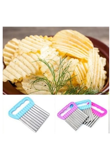 Tırtıklı Patates Ve Sebze Dilimleyici Dalga Desenli Metal Kesici