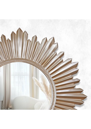 Armanda Yuvarlak Ayna Vizon Ceviz