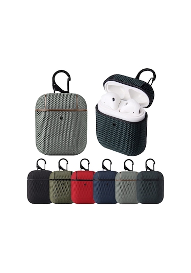 Airpods Uyumlu 1/2 İçin Kancalı İş Bezi Kulaklık Koruyucu Kılıf Mavi