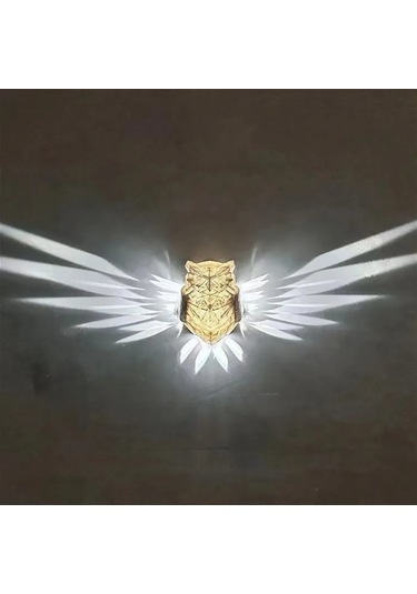 Kosona Duvar Tipi Trapezoidal Usb Beslemeli 8w 6 Ampullü Soğuk Beyaz Işık Fluoresan Duvar Lambası Beyaz