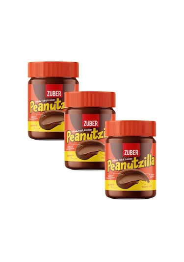Züber Peanutzilla Kakaolu Fıstık Kreması 3 x 315 G