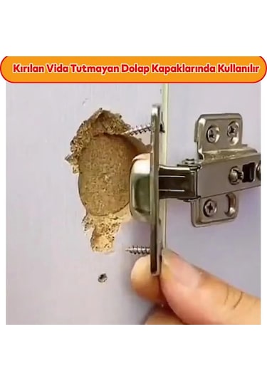 6 Adet Menteşe Tamir Sacı Pratik Paslanmaz Dolap Tamir Onarım Kiti Kapak Menteşe Tamir Onarım Seti Diğer