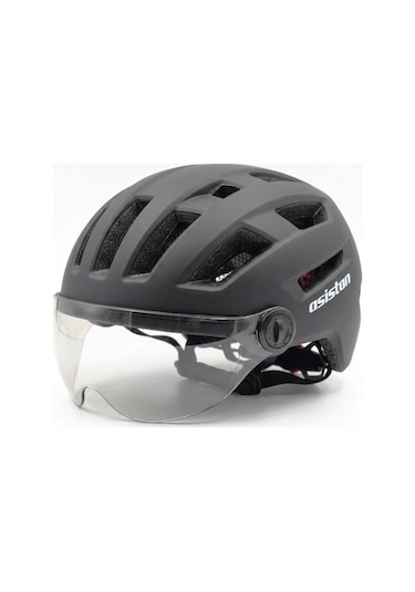 Asistan Ks-28 Vizörlü Mat Gri S 53-55cm Bisiklet Kaskı