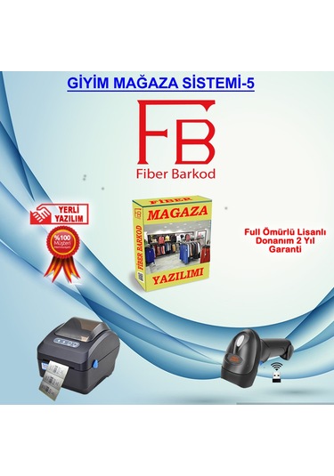 Fiber Barkod Sitemleri Mağaza Barkod Sistemi Set -5