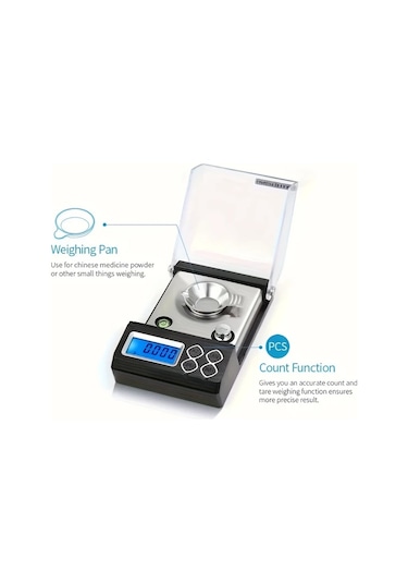 Xuweiwei Yüksek Hassasiyetli 50g 0 001g Dijital Miligram Tartısı 6 Ünite Hassas Magnezyum Tartı Pille Çalışır -