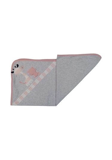 Kız Bebek Zurafa Kedı Kapıtone Battaniye Pudra