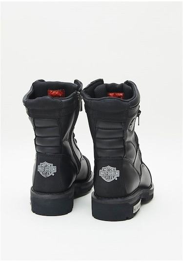 Harley Davidson Riddick Siyah Deri Erkek Bot Ayakkabı V3-siyah