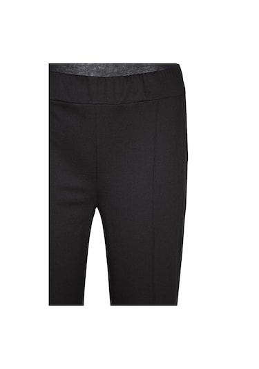 Hesna Kadın Bella Battal Beden Çimalı Yan Cepli Siyah Pantolon Siyah