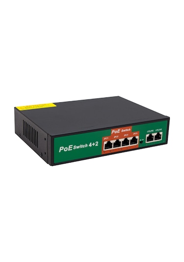 Powermaster 72W 10/100 Mbps 4+2 Port Poe Ethernet Swıtch
